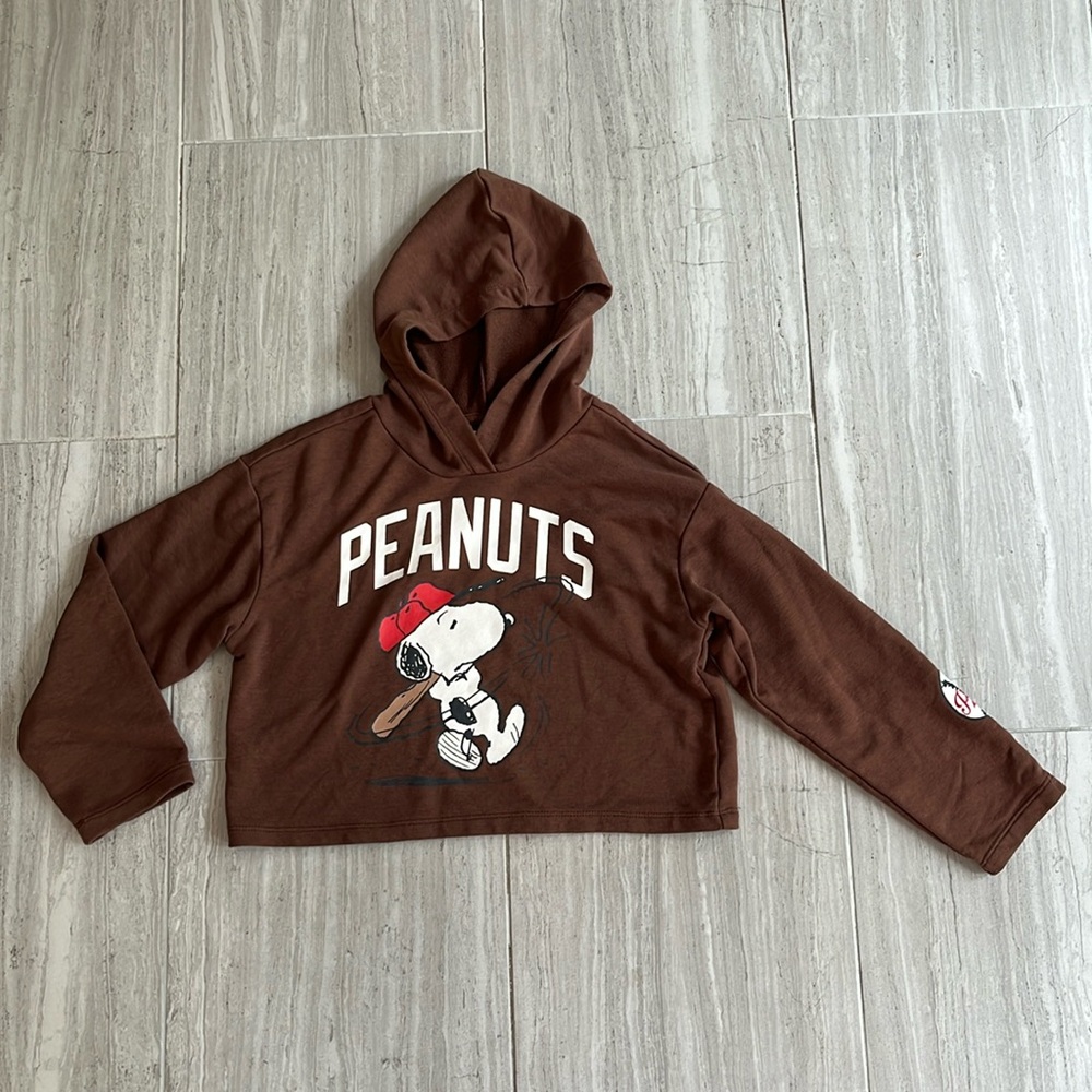 H&M kids oversized Peanuts brown hoodie 🤎 Snoopy